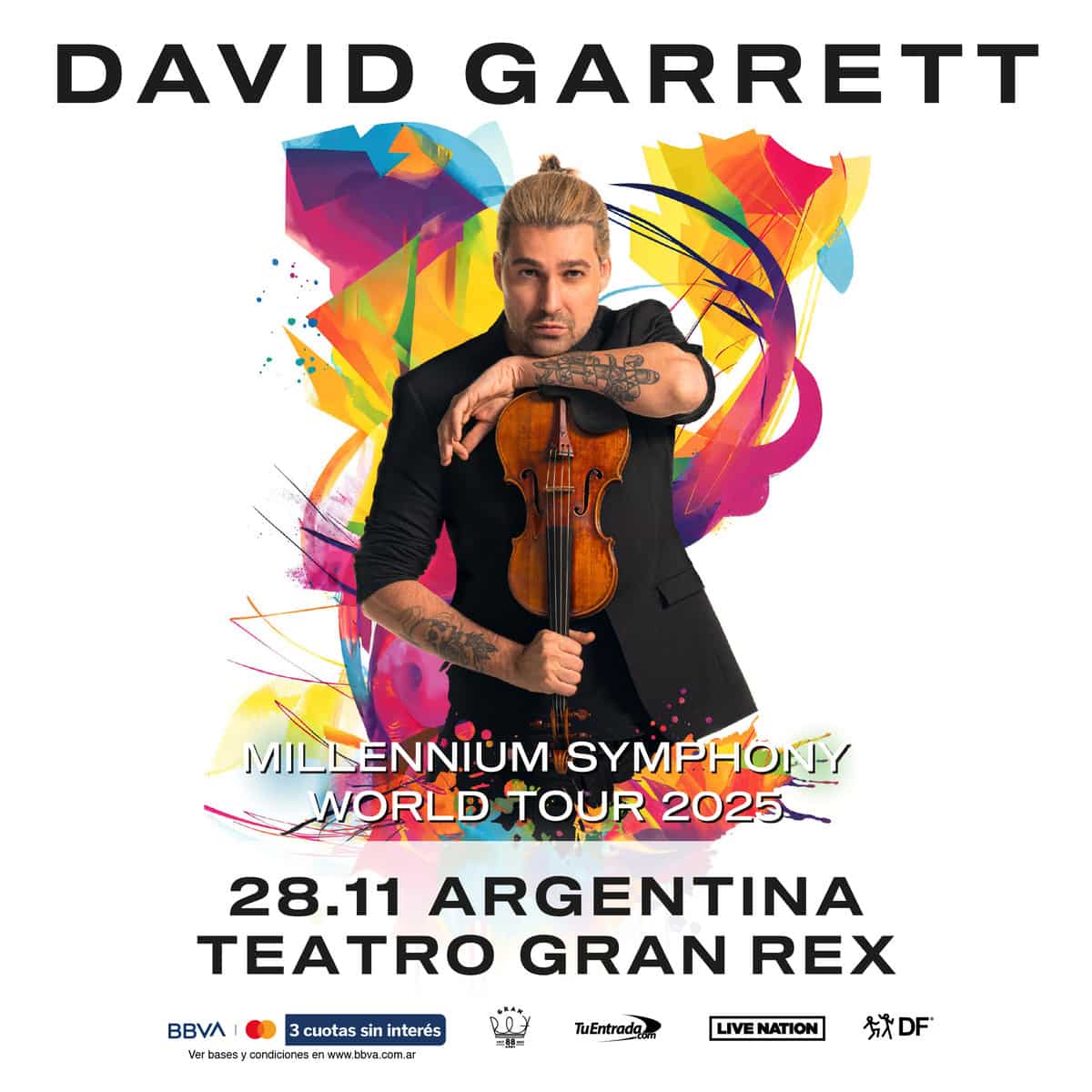 David Garrett en Argentina: el virtuoso del violín que une mundos regresará al Teatro Gran Rex