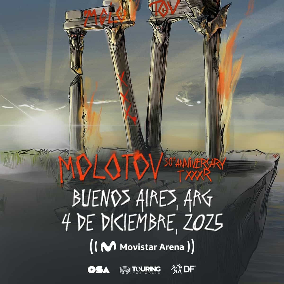 Molotov celebra 30 años de carrera con un explosivo show en Buenos Aires