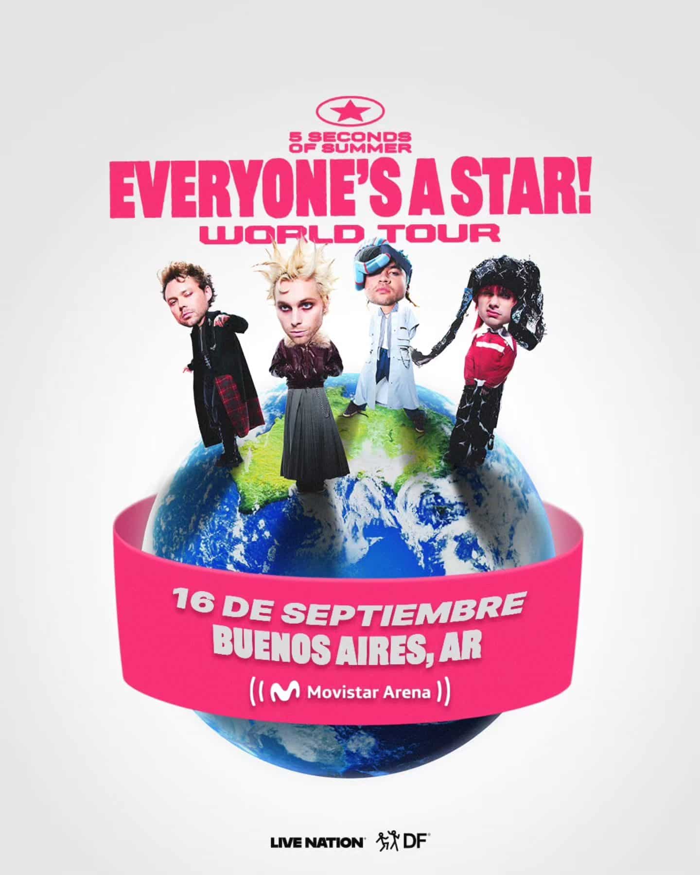 5 Seconds of Summer anuncia su show más grande en Argentina en 2026