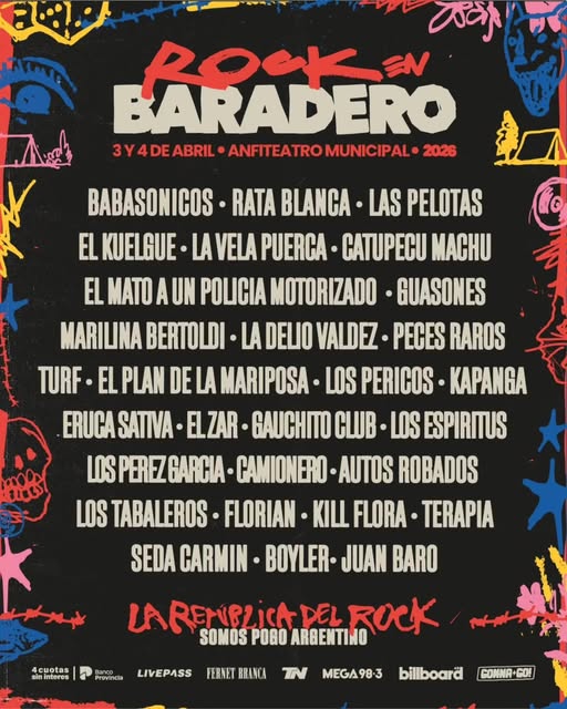 Rock en Baradero 2026: un regreso explosivo con una grilla de lujo